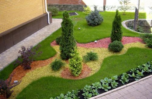 Декоративный камень на клумбу. Виды дизайнерских решений 08