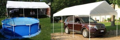 Навесы от солнца и дождя на даче. Разборные и раздвижные навесы