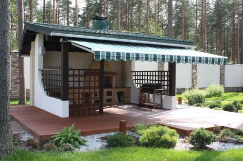 Закрытая зона барбекю. Варианты компоновки барбекю под навесом