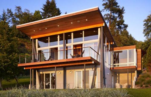 Дом с верандой под одной крышей. Терраса и дом под общей односкатной крышей 03