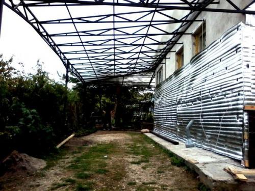 Односкатный навес из поликарбоната. Как построить односкатный навес из поликарбоната