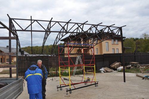 Односкатный навес из поликарбоната. Как построить односкатный навес из поликарбоната