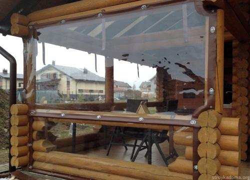 Как закрепить шторы на террасе от ветра. Тканевые шторы для беседки