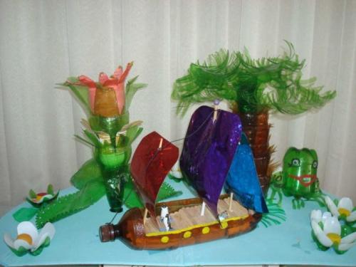 Что можно сделать из пластиковых бутылок для двора. Поделки из пластиковых бутылок своими руками: 140 фото идей и советы по применению в ландшафтном дизайне