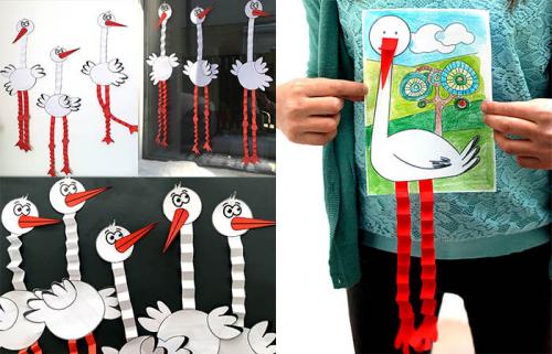 Поделка аист в гнезде. Поделка Аист из бумаги своими руками для детей