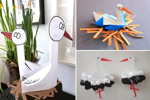 Поделка аист в гнезде. Поделка Аист из бумаги своими руками для детей