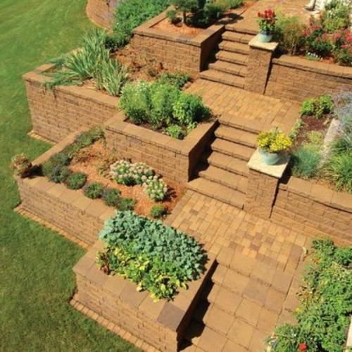 Клумбы из камня и кирпича. Клумбы из кирпича —, как красиво сложить своими руками? 115 фото и советы дизайнеров