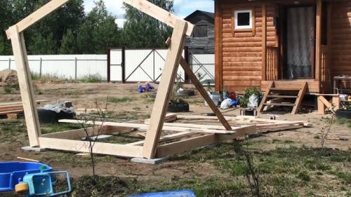 Садовая беседка своими руками из дерева пошагово и в одиночку. Процесс изготовления беседки