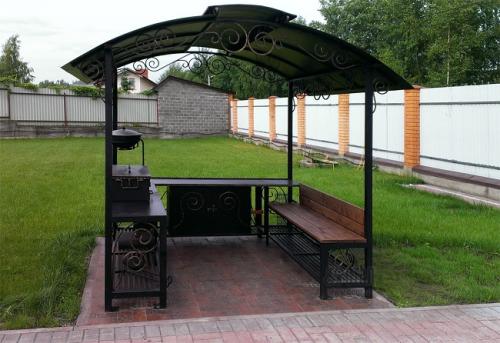 Бюджетная беседка с мангалом своими руками. Материалы для беседки