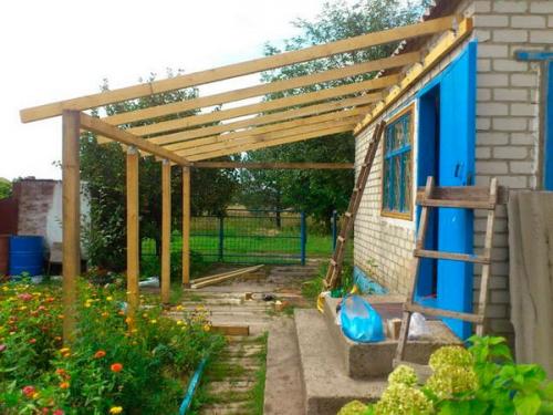 Как сделать простой навес на даче своими руками. Навес на даче своими руками: пошаговое строительство