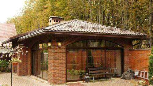 Проекты банных комплексов из кирпича. Баня из кирпича: 100 фото проектов и лучших вариантов планировок. Особенности конструкции и все этапы строительства