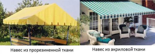 Брезентовая ткань для беседки. Разновидности тканей для навеса