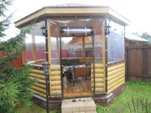 Как изменить внешний вид беседки с помощью штор ПВХ. Занавески из поливинилхлорида