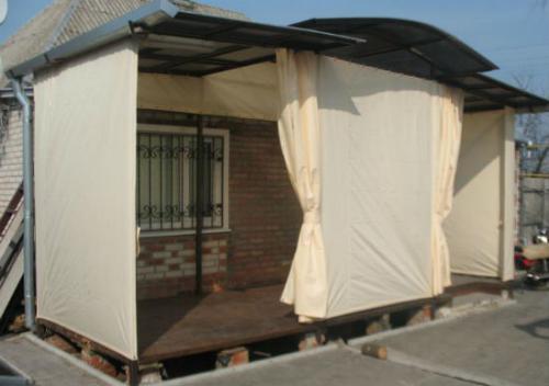 Шторы для беседок и веранд своими руками. Тканевые занавеси 03 Шторы для беседок и веранд своими руками. Тканевые занавеси 03