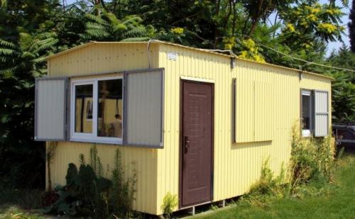 Бытовка под дачу. Фундамент под бытовку 03