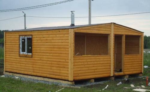 Бытовка под дачу. Фундамент под бытовку 05