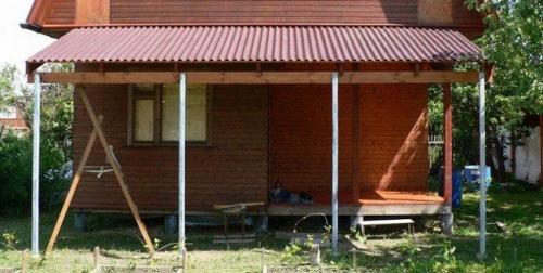 Навес над крыльцом на даче своими руками. Из чего и как сделать навес над крыльцом дома