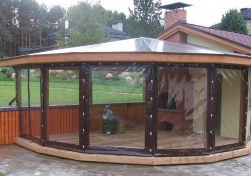 Какие преимущества имеют прозрачные шторы из пленки ПВХ. Особенности ПВХ уличных окон