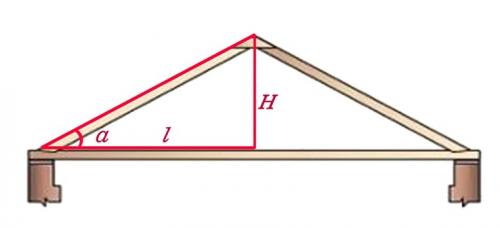 Двускатная крыша дома 10 н.  Как рассчитать угол