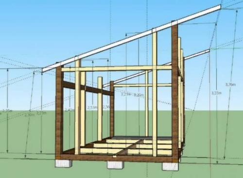 Односкатная крыша беседки своими руками. Строим сами беседку с односкатной крышей