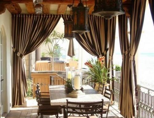 Какие виды террас могут быть оборудованы шторами ПВХ. Шторы для террас из ткани