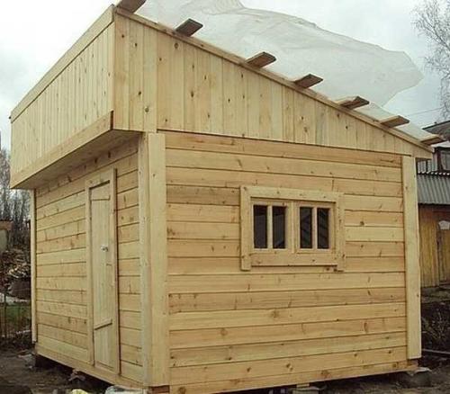 Простая двускатная крыша для бани. Виды крыш для бани