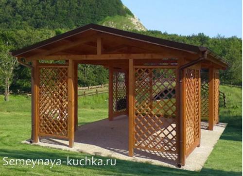 Стропильная система двускатной крыши беседки. Беседки для дачи С ДВУХСКАТНОЙ КРЫШЕЙ (15 способов сделать).