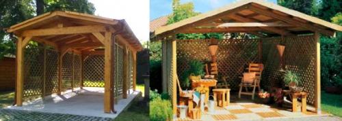 Стропильная система двускатной крыши беседки. Беседки для дачи С ДВУХСКАТНОЙ КРЫШЕЙ (15 способов сделать).