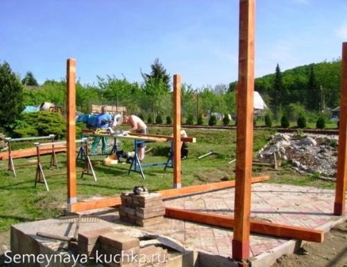 Стропильная система двускатной крыши беседки. Беседки для дачи С ДВУХСКАТНОЙ КРЫШЕЙ (15 способов сделать).