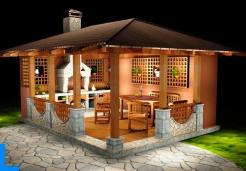 Высота беседки С двускатной КРЫШЕЙ. Какой должна быть высота беседки