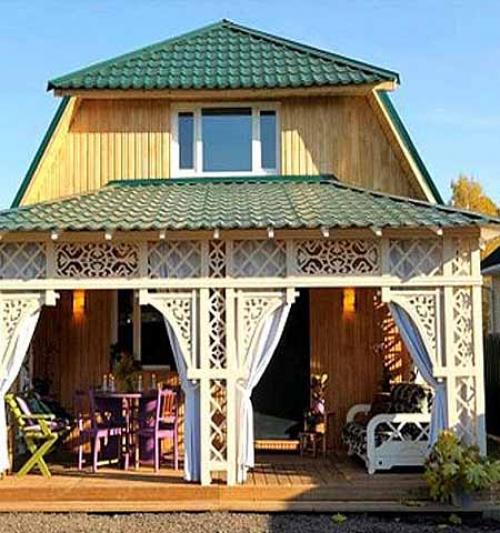 Высота беседки С двускатной КРЫШЕЙ. Какой должна быть высота беседки