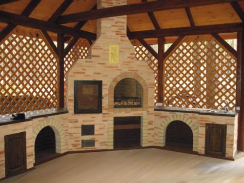 Мангальная зона чертеж. Угловые печи с барбекю и мангалом из кирпича: чертежи и фотографии