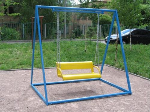 Детские качели из профильной трубы своими руками: чертежи. Детские качели для дачи из металла