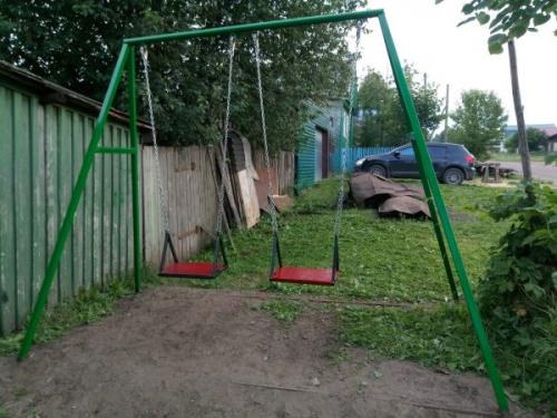 Детские качели из профильной трубы своими руками: чертежи. Детские качели для дачи из металла