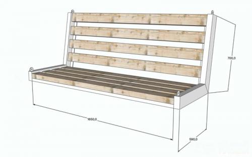 Садовые качели своими руками чертежи и размеры. Как сделать большие садовые качели