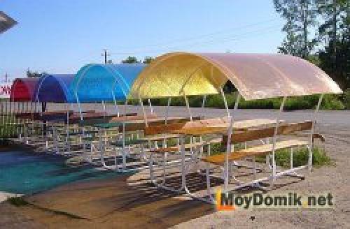 Навесы из поликарбоната для дачи. Навесы из поликарбоната — самостоятельное изготовление и особенности проектирования (100 фото) 27 Навесы из поликарбоната для дачи. Навесы из поликарбоната — самостоятельное изготовление и особенности проектирования (100 фото) 27