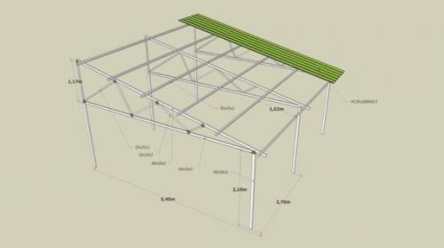 Навес к дачному домику из профлиста. Определяемся с видом и размером навеса