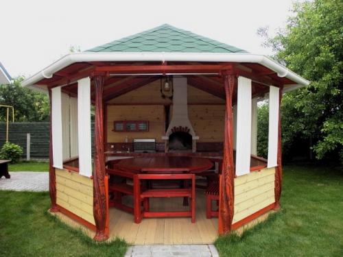 Кованые беседки для дачи с мангалом. Особенности беседки с мангалом