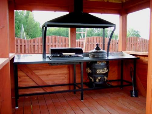 Кованые беседки для дачи с мангалом. Особенности беседки с мангалом