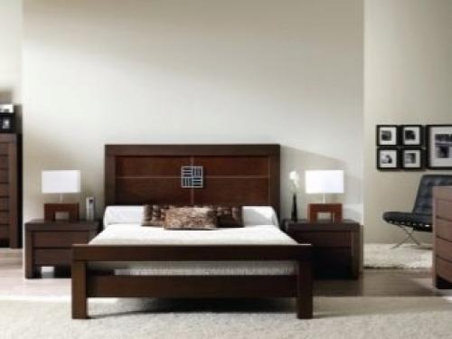 Кровать с мягким изголовьем в интерьере спальни. Модели 03 Кровать с мягким изголовьем в интерьере спальни. Модели 03