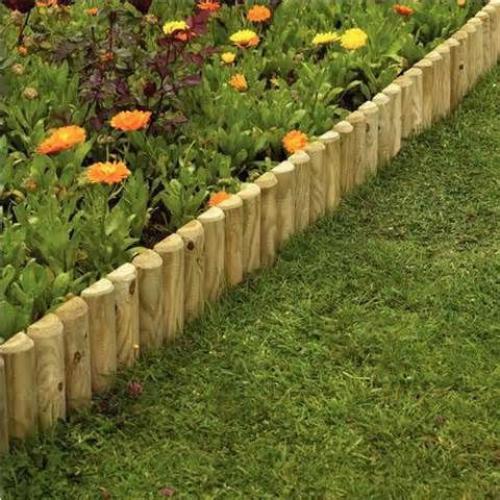 Декор для клумбы из дерева. Ограждение для клумб и грядок из дерева – красота с природным началом (более 70 фото)