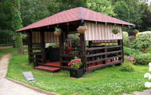 Тюль для беседки. Шторы для беседки: фото-обзоры лучших вариантов, разновидности конструкций, материалов и креплений + идеи красивого оформления штор 22