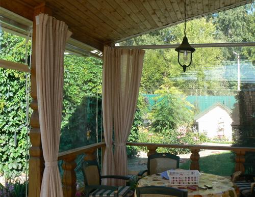 Занавески для беседки своими руками. Из чего сшить шторы для беседки