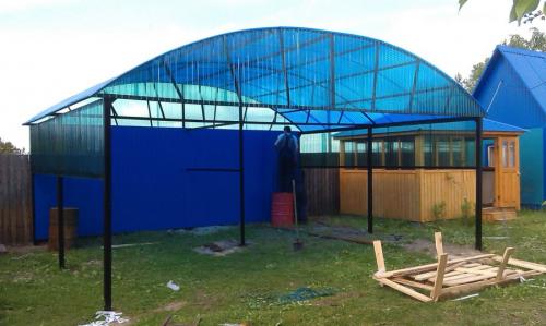 Навес для дачи из поликарбоната. Навесы из поликарбоната — самостоятельное изготовление и особенности проектирования (100 фото)