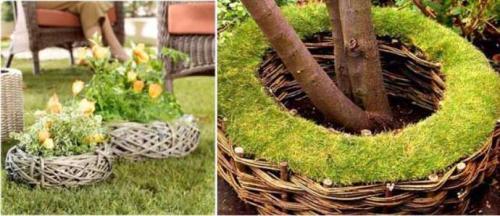 Декоративный бордюр для клумбы своими руками. Бордюры из дерева