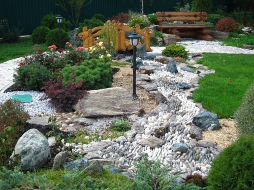 Сухой ручей в ландшафтном. Сухой ручей — красота на вашем участке! 01