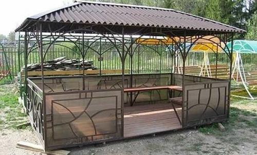 Беседки садовые деревянные. Материалы