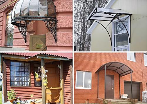 Навесы из поликарбоната над крыльцом частного дома. Особенности козырьков из поликарбоната над крыльцом 20 Навесы из поликарбоната над крыльцом частного дома. Особенности козырьков из поликарбоната над крыльцом 20