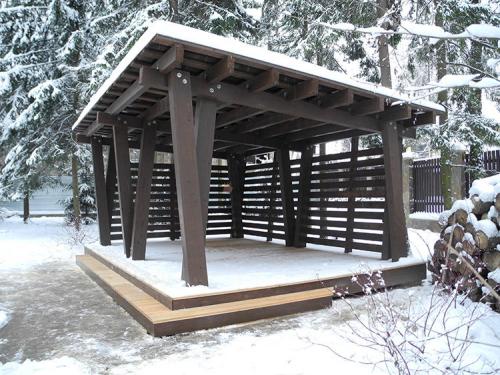 Навес к дому из дерева. Натуральный материал на приусадебном участке – навес из дерева своими руками