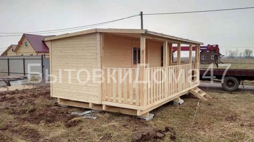 Дачный домик бытовка с верандой. Размеры садового домика